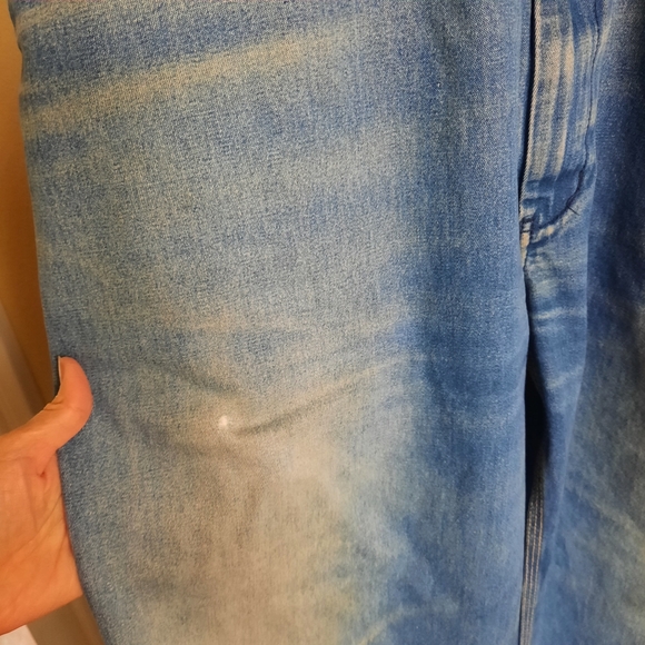 Vintage Liberty Overalls Medium Wash Cargo Wide Leg Loose Fit - Picture 5 of 8